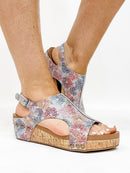 Corky's Bright Multi Washed Floral Volta II Sandals - Macoma Boutique302 Wedges & Heels