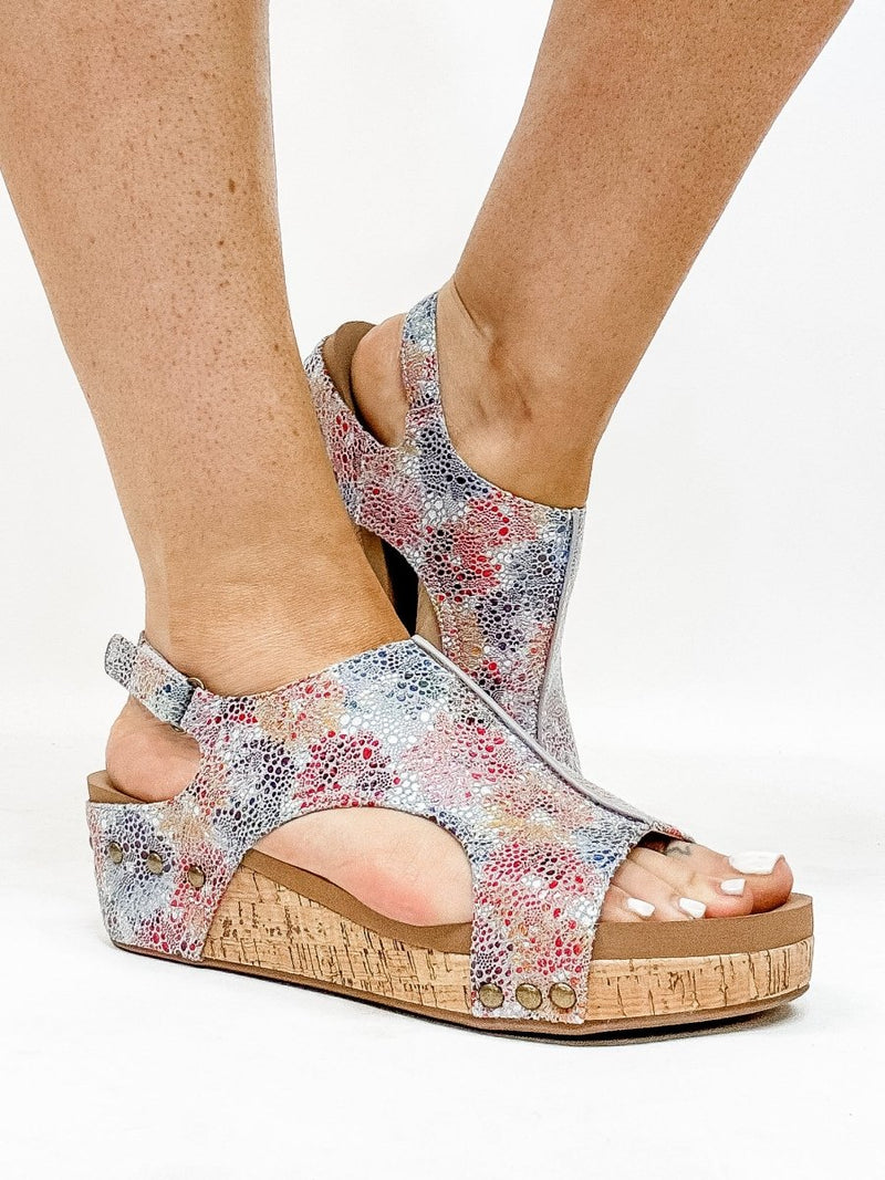 Corky's Bright Multi Washed Floral Volta II Sandals