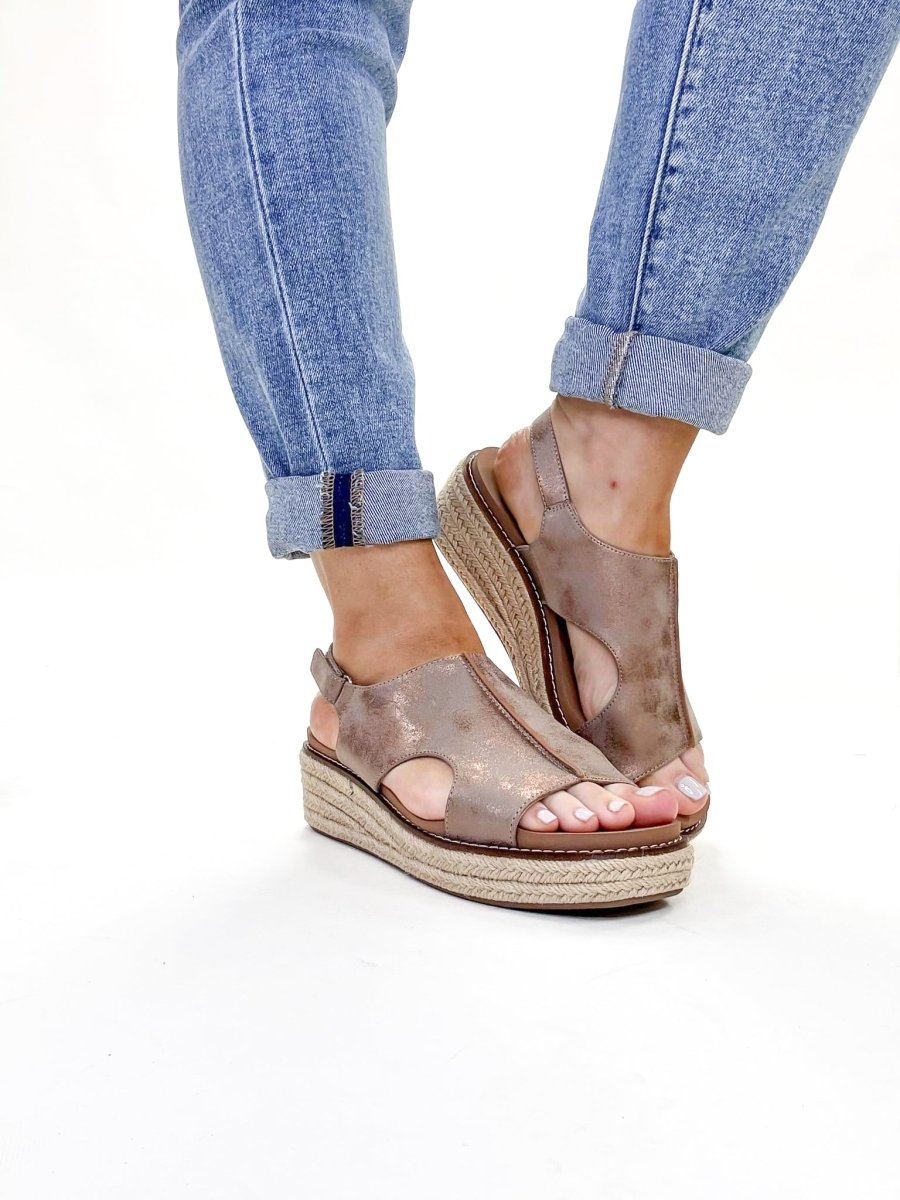 Corky's Bronze Metallic Ready or Not Wedges