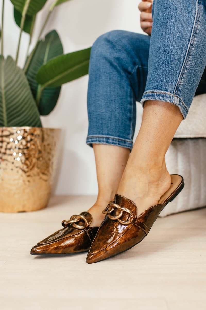 Corky's Bronze Playin For Keeps Mules - Macoma Boutique303 Mules & Boots