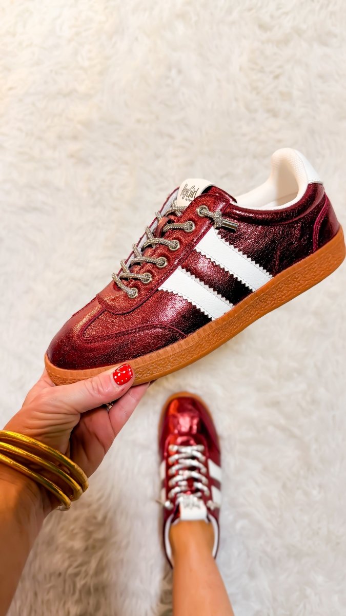 Corky's Burgundy Metallic Heads Up Sneakers - Macoma Boutique301 Sneakers