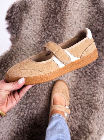 Corky's Camel Faux Suede Calm Down Sneakers - Macoma Boutique301 Sneakers