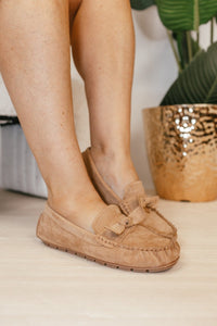 Corky's Camel Faux Suede Driving Miss Daisy Flats