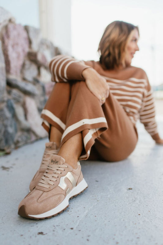 Corky's Camel Faux Suede No Prob Sneakers - Macoma Boutique301 Sneakers