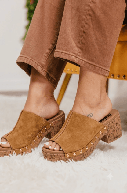 Corky's Camel Gaslight Wedges - Macoma Boutique304 Sandals