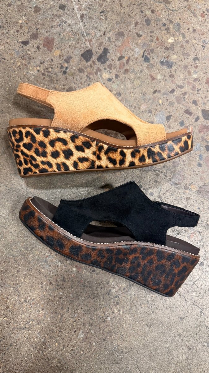 Corky's Camel Leopard Combo Carley Sandals - Macoma Boutique304 Sandals
