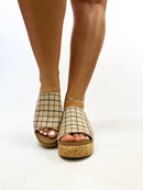 Corky's Camel Plaid Totally Buggin Wedges - Macoma Boutique