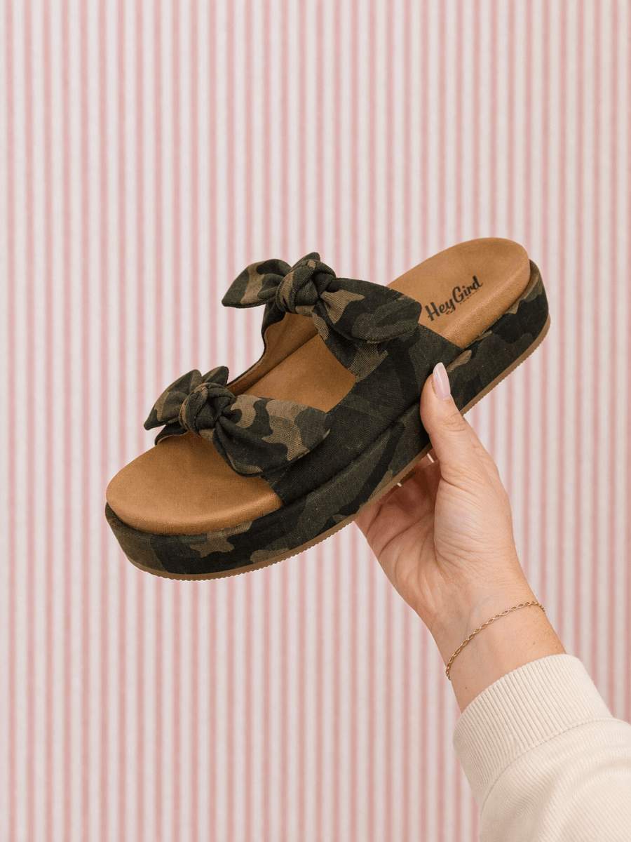 Corky's Camo Lil Bit Knotty Sandals - Macoma Boutique305 Flats