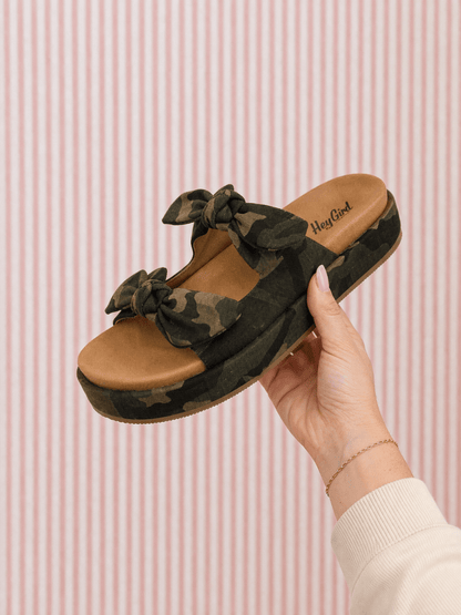Corky's Camo Lil Bit Knotty Sandals - Macoma Boutique305 Flats