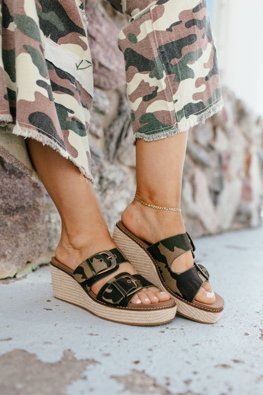 Corky's Camo Manifest Wedges - Macoma Boutique302 Wedges & Heels