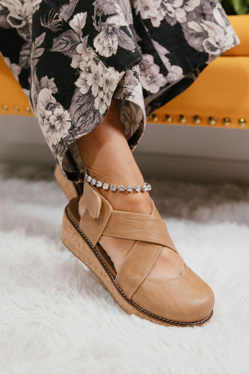 Corky's Caramel Bring It In Sandals - Macoma Boutique302 Wedges & Heels