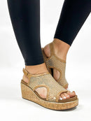 Corky's Caramel Mesh Carley Sandals - FINAL SALE - Macoma Boutique302 Wedges & Heels