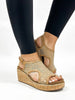 Corky's Caramel Mesh Carley Sandals - FINAL SALE - Macoma Boutique302 Wedges & Heels