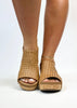 Corkys Caramel Woven Carley Sandals - FINAL SALE - Macoma Boutique302 Wedges & Heels