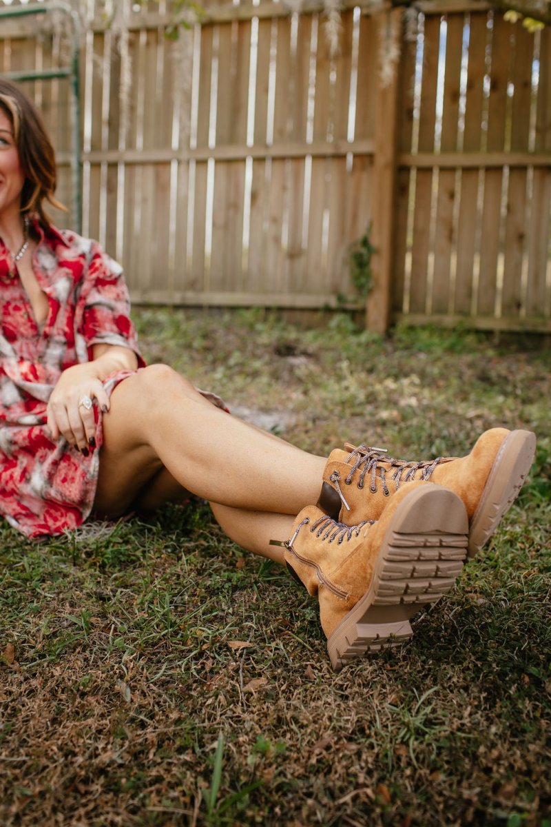 Corky's Chamois Put In The Work Boots with Sparkle Laces - Macoma Boutique303 Mules & Boots