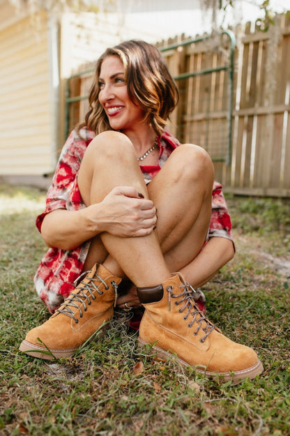 Corky's Chamois Put In The Work Boots with Sparkle Laces - Macoma Boutique303 Mules & Boots