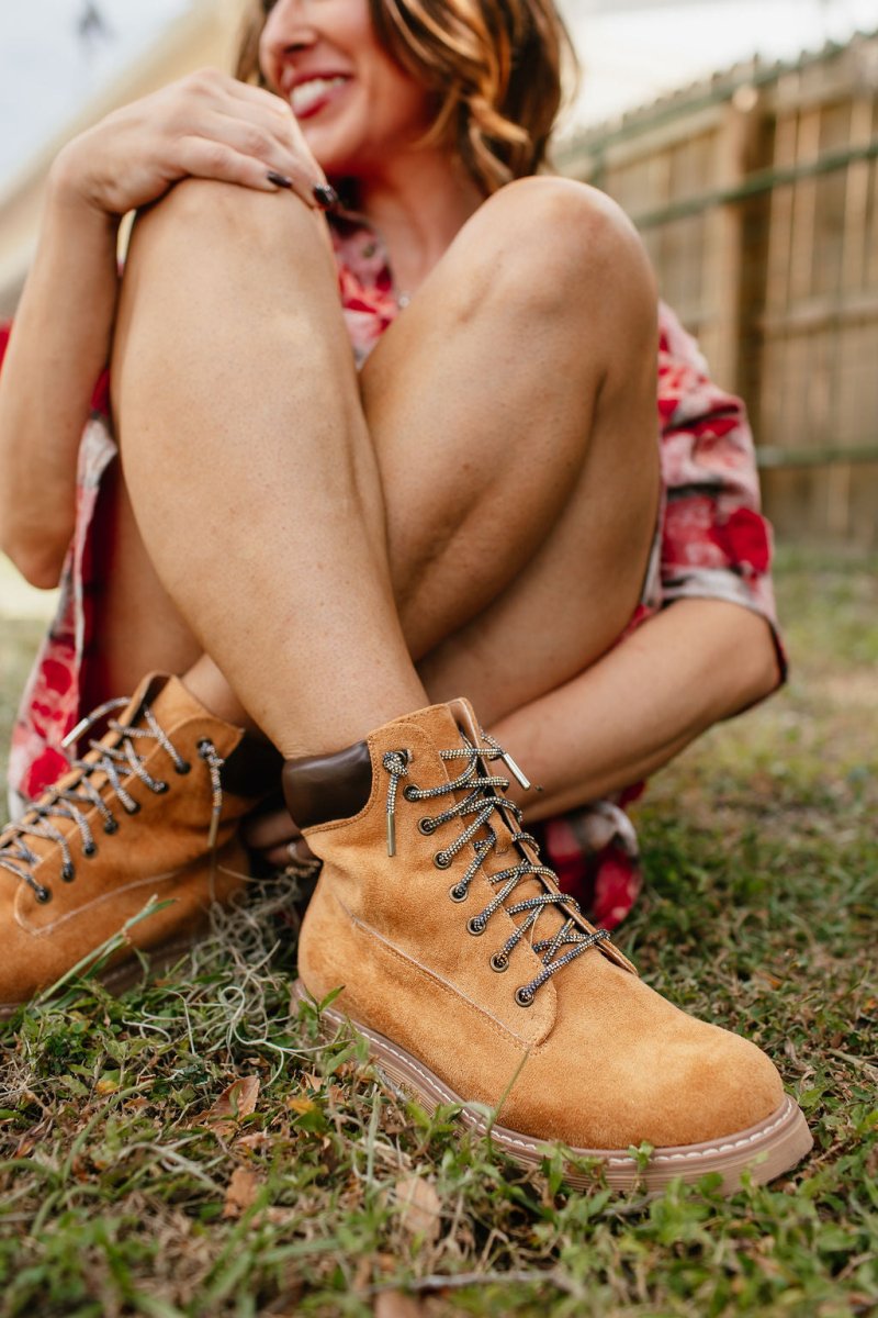 Corky's Chamois Put In The Work Boots with Sparkle Laces - Macoma Boutique303 Mules & Boots