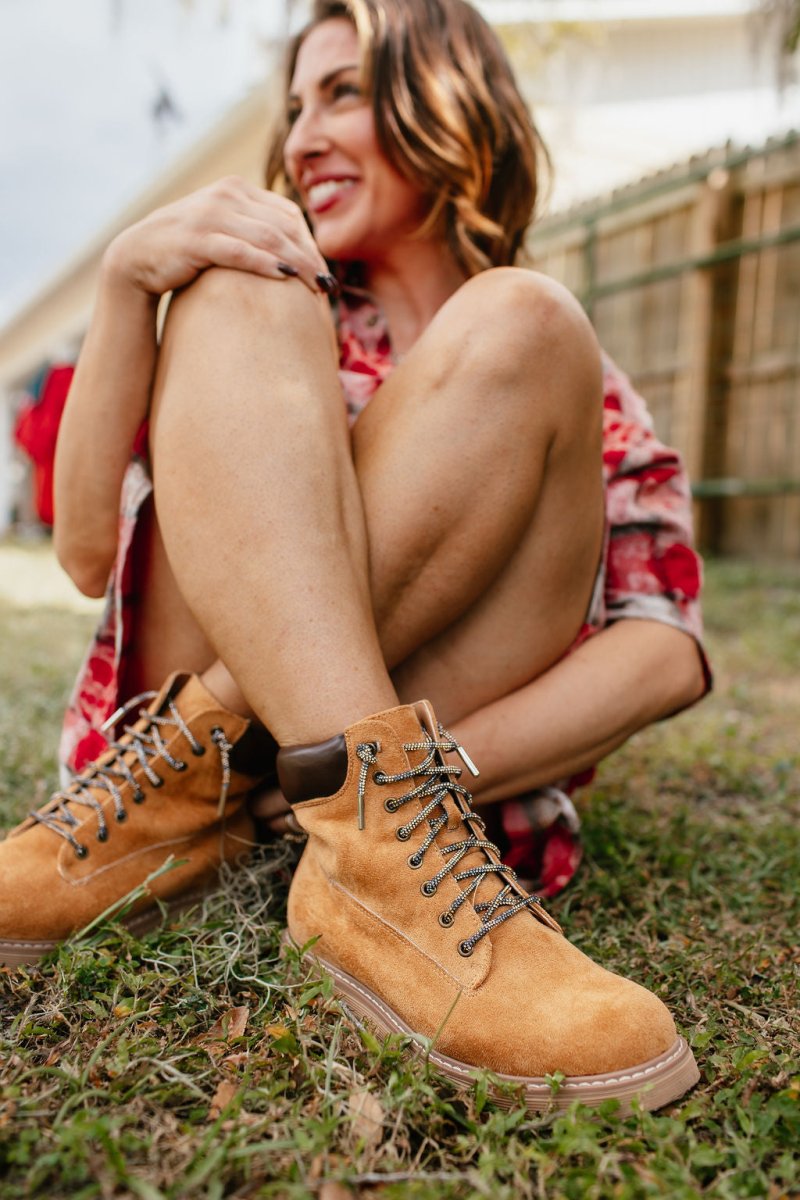 Corky's Chamois Put In The Work Boots with Sparkle Laces - Macoma Boutique303 Mules & Boots