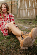 Corky's Chamois Put In The Work Boots with Sparkle Laces - Macoma Boutique303 Mules & Boots