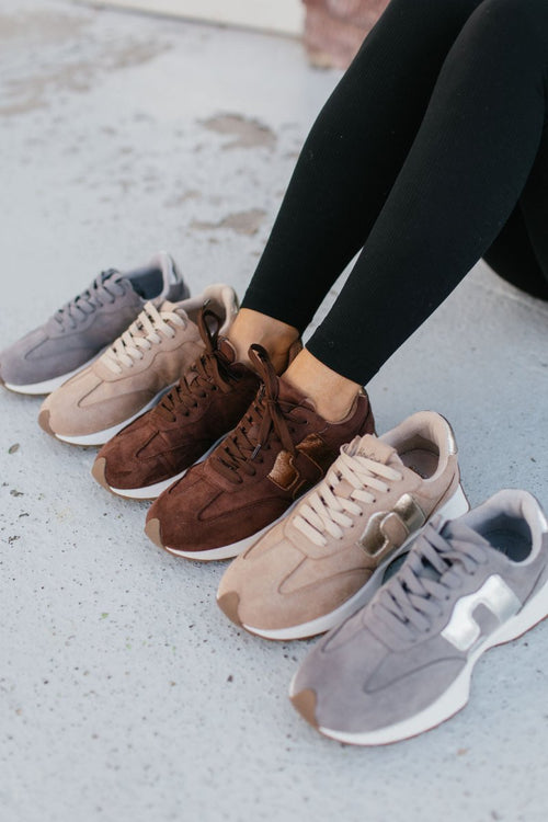 Corky's Chocolate Faux Suede No Prob Sneakers - Macoma Boutique301 Sneakers