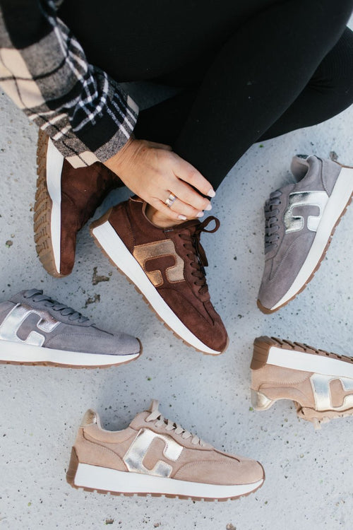 Corky's Chocolate Faux Suede No Prob Sneakers - Macoma Boutique301 Sneakers