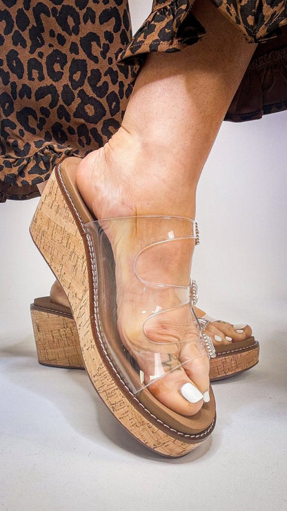 Corky's Clear Don't Mind Me Wedges - Macoma Boutique302 Wedges & Heels