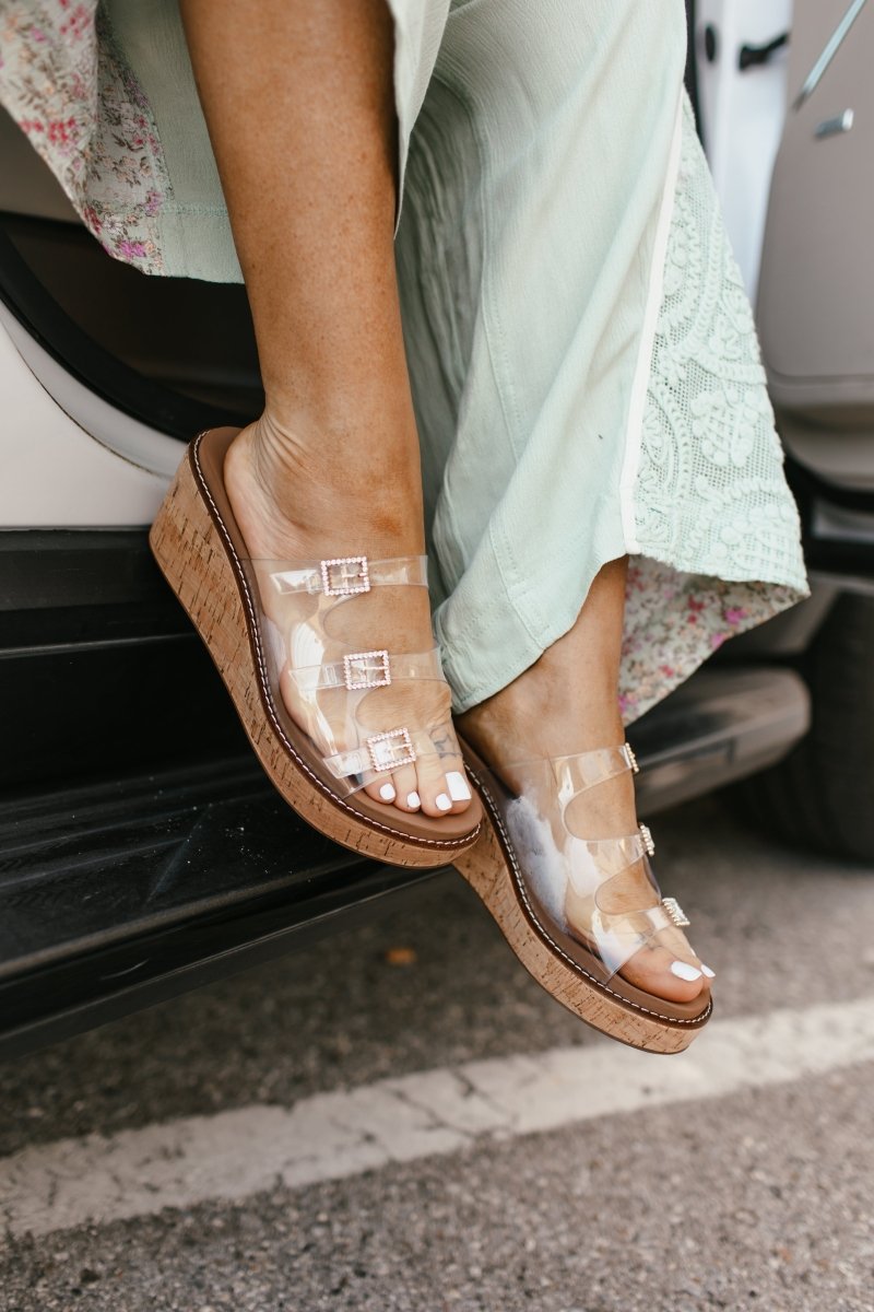Corky's Clear Don't Mind Me Wedges - Macoma Boutique302 Wedges & Heels