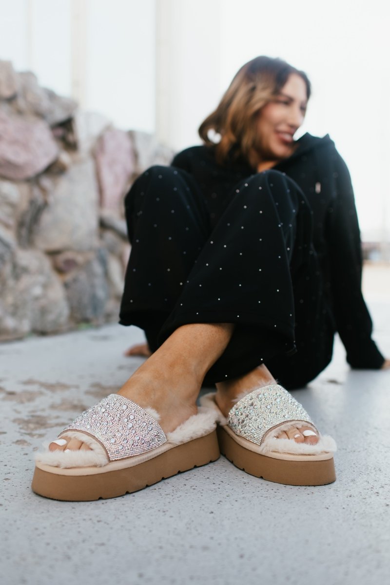 Corky's Clear Rhinestones It's Official Shoes - Macoma Boutique302 Wedges & Heels