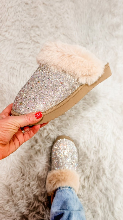 Corky's Clear Rhinestones Let's Order In Shoes - Macoma Boutique302 Wedges & Heels