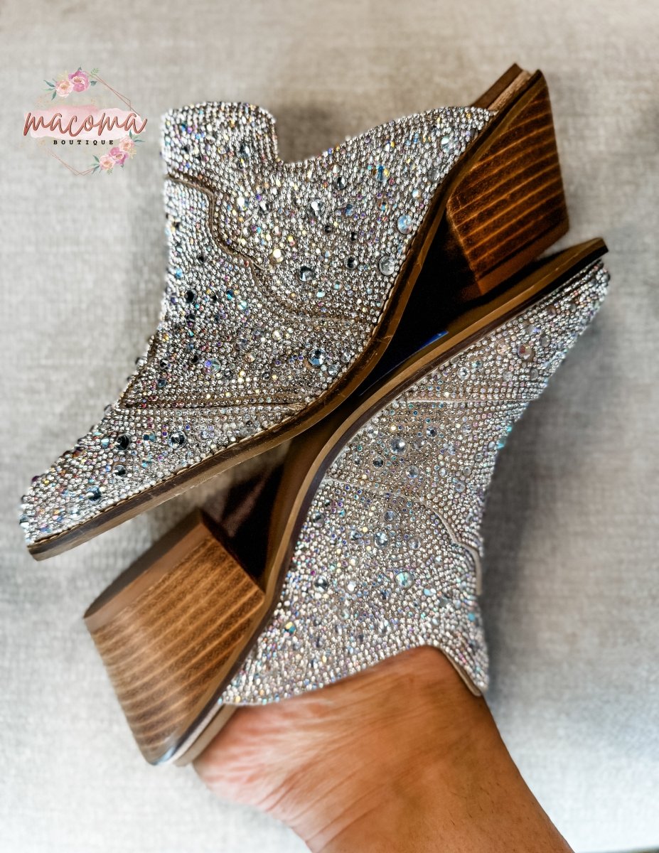 Corky's Clear Rhinestones Tex Mex Shoes - Macoma Boutique303 Mules & Boots
