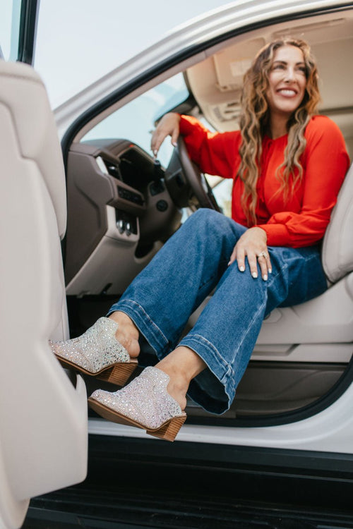 Corky's Clear Rhinestones Tex Mex Shoes - Macoma Boutique303 Mules & Boots