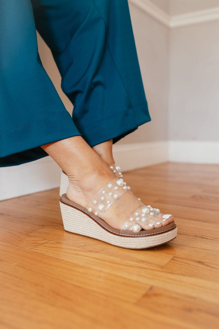 Corky's Clear With Pearls Look Who's Here Sandals - Macoma Boutique304 Sandals