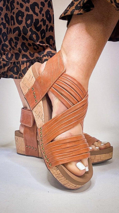 Corky's Cognac Good For You Wedges - Macoma Boutique302 Wedges & Heels