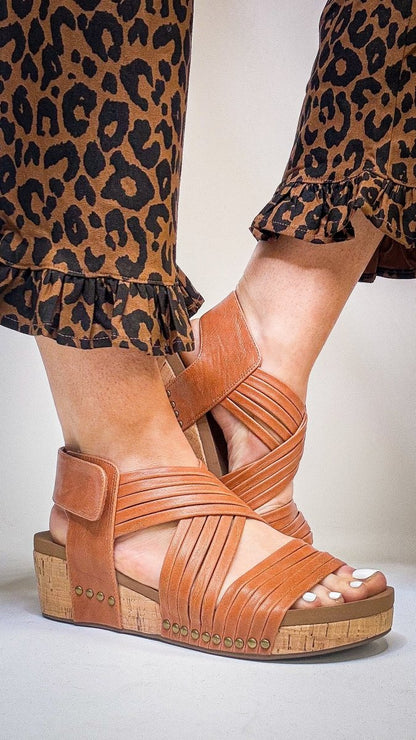 Corky's Cognac Good For You Wedges - Macoma Boutique302 Wedges & Heels