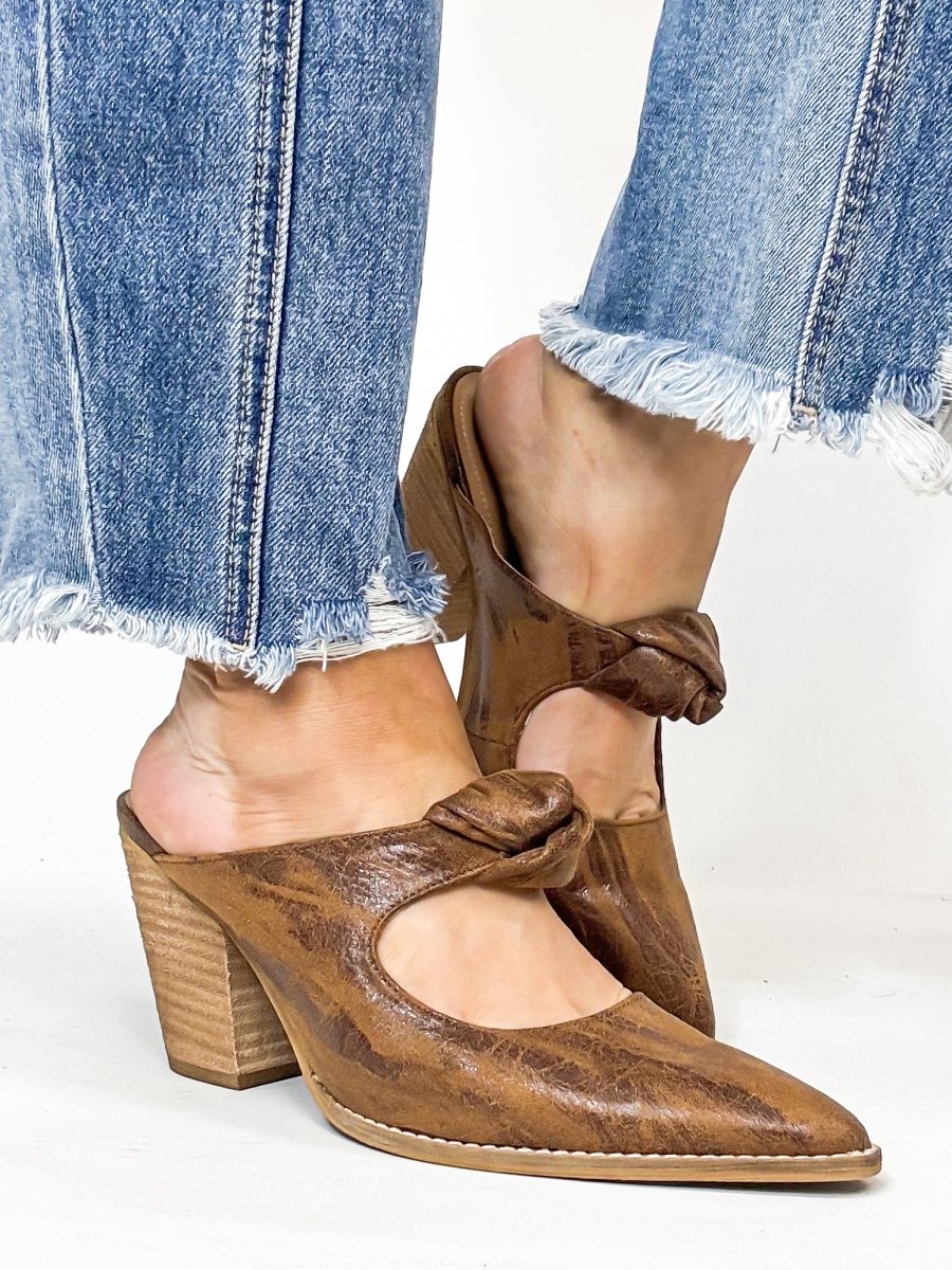 Corky's Cognac Knot Gonna Happen Shoes - Macoma Boutique302 Wedges & Heels