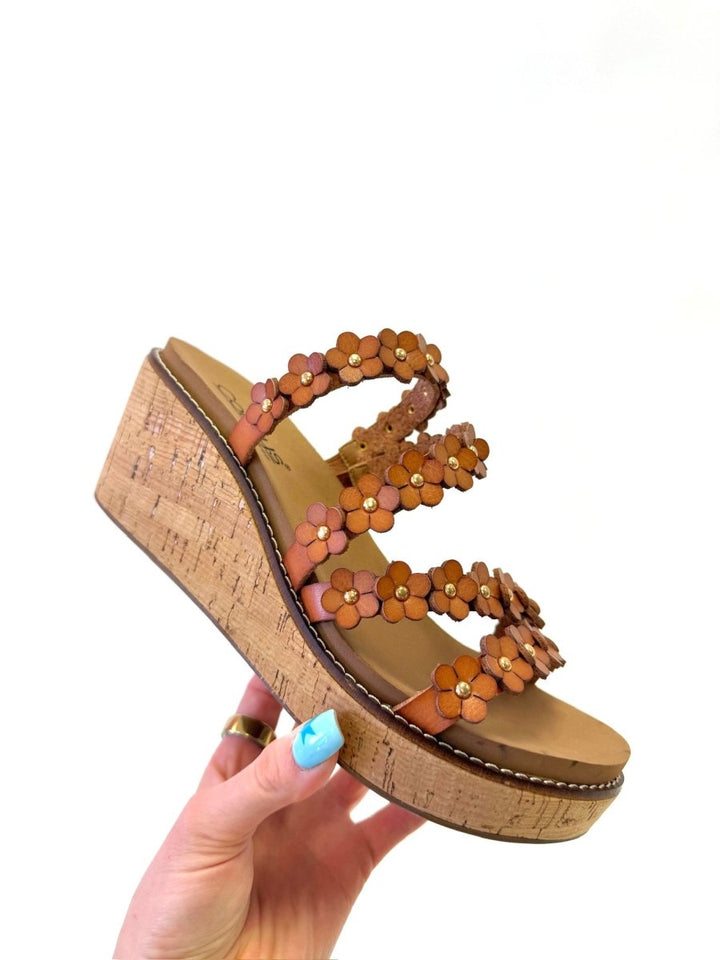 Corky's Cognac Let's Be Friends Wedges - Macoma Boutique302 Wedges & Heels