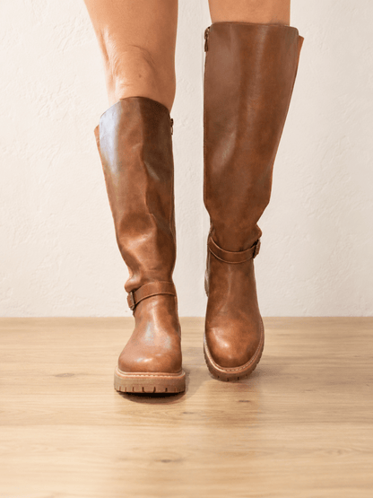Corky's Cognac Let's Grab Coffee Boots - Macoma Boutique303 Mules & Boots