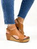 Corky's Cognac Smooth Carley Sandals - Macoma Boutique302 Wedges & Heels