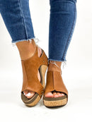Corky's Cognac Smooth Carley Sandals - Macoma Boutique302 Wedges & Heels