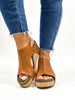 Corky's Cognac Smooth Carley Sandals - Macoma Boutique302 Wedges & Heels