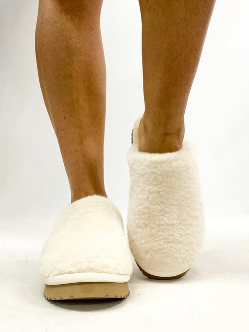 Corky's Cream Comfy Slippers - Macoma Boutique305 Flats