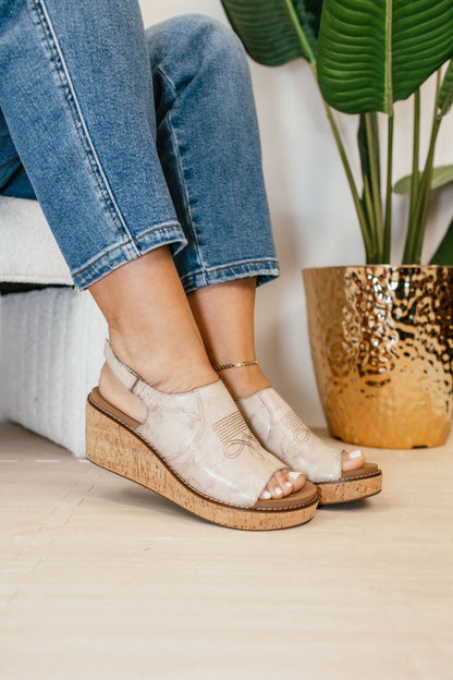 Corky's Cream Crackle Most Wanted Wedges - Macoma Boutique302 Wedges & Heels