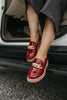 Corky's Dark Red Crinkle Patent Not Literally Shoes - Macoma Boutique305 Flats