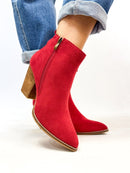 Corky's Dark Red Faux Suede High Standards Boots - Macoma Boutique303 Mules & Boots