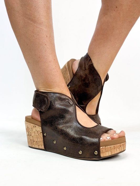 Corky's Espresso Crinkle Frisky Wedges - Macoma Boutique302 Wedges & Heels