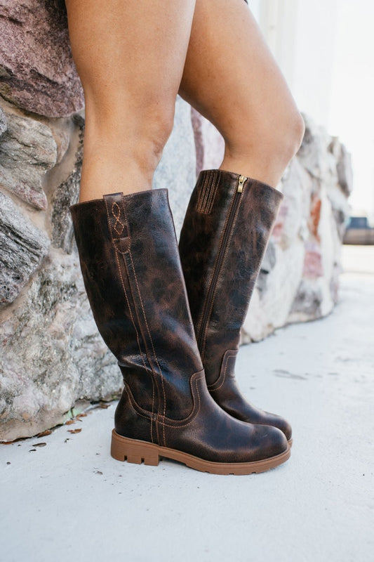 Corky's Espresso Crinkle Gallop Boots - Macoma Boutique303 Mules & Boots