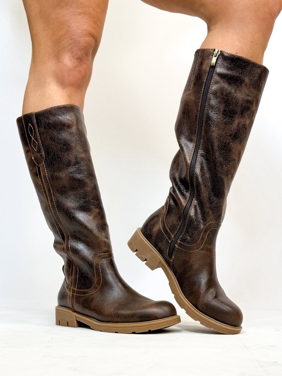 Corky's Espresso Crinkle Gallop Boots - Macoma Boutique303 Mules & Boots