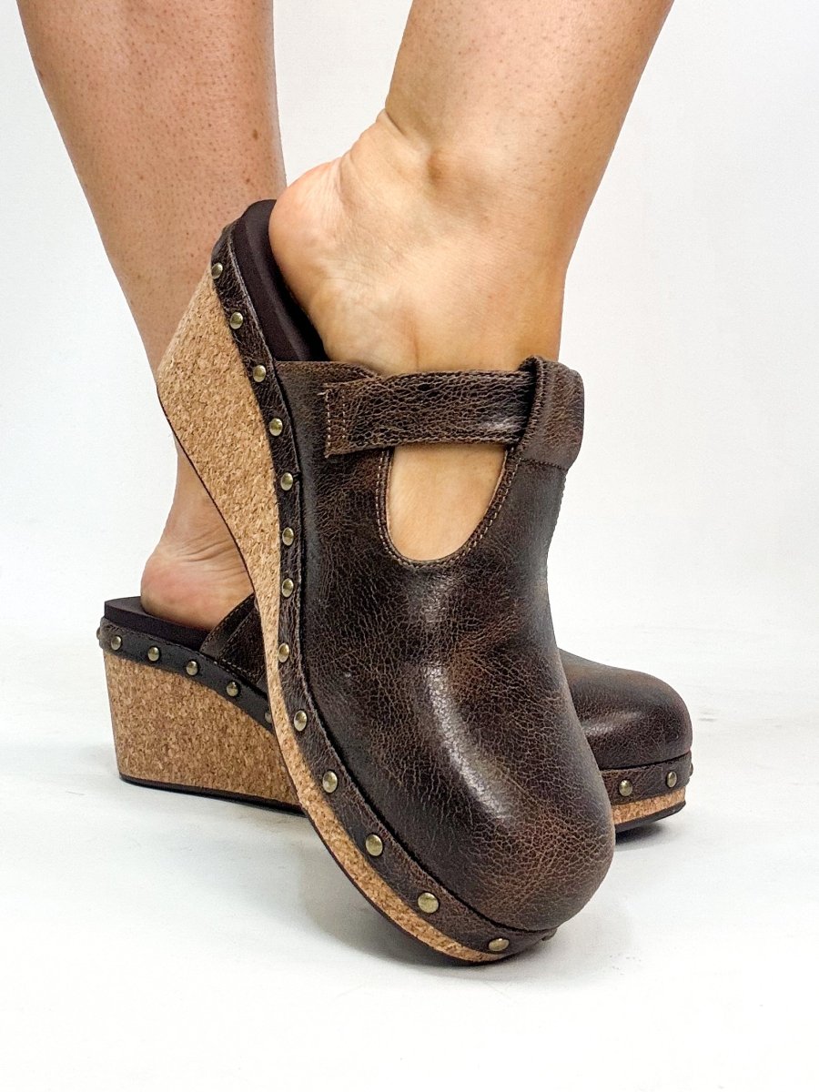Corky's Espresso Crinkle In The Moment Wedges - Macoma Boutique302 Wedges & Heels