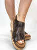 Corky's Espresso Crinkle Most Wanted Sandals - Macoma Boutique302 Wedges & Heels