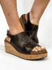 Corky's Espresso Crinkle Most Wanted Sandals - Macoma Boutique302 Wedges & Heels